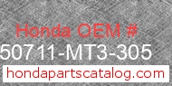 Honda 50711-MT3-305 genuine part number image