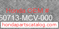 Honda 50713-MCV-000 genuine part number image
