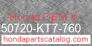 Honda 50720-KT7-760 genuine part number image