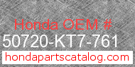 Honda 50720-KT7-761 genuine part number image