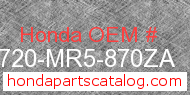 Honda 50720-MR5-870ZA genuine part number image
