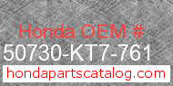 Honda 50730-KT7-761 genuine part number image