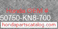Honda 50750-KN8-700 genuine part number image