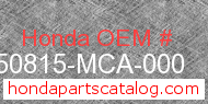 Honda 50815-MCA-000 genuine part number image