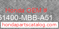 Honda 51400-MBB-A51 genuine part number image