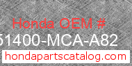 Honda 51400-MCA-A82 genuine part number image