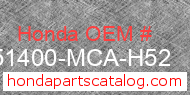 Honda 51400-MCA-H52 genuine part number image