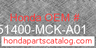 Honda 51400-MCK-A01 genuine part number image