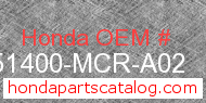 Honda 51400-MCR-A02 genuine part number image