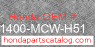 Honda 51400-MCW-H51 genuine part number image