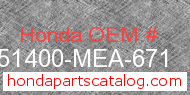 Honda 51400-MEA-671 genuine part number image