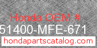 Honda 51400-MFE-671 genuine part number image