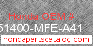 Honda 51400-MFE-A41 genuine part number image