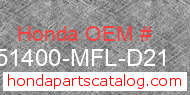 Honda 51400-MFL-D21 genuine part number image