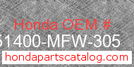 Honda 51400-MFW-305 genuine part number image