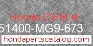 Honda 51400-MG9-673 genuine part number image