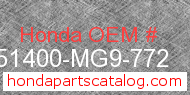 Honda 51400-MG9-772 genuine part number image