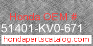 Honda 51401-KV0-671 genuine part number image
