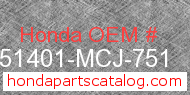 Honda 51401-MCJ-751 genuine part number image