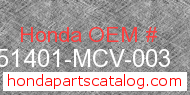 Honda 51401-MCV-003 genuine part number image