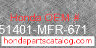 Honda 51401-MFR-671 genuine part number image