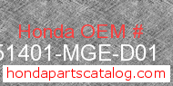 Honda 51401-MGE-D01 genuine part number image