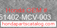 Honda 51402-MCV-003 genuine part number image