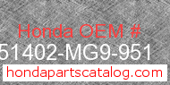 Honda 51402-MG9-951 genuine part number image