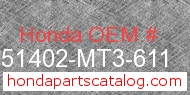 Honda 51402-MT3-611 genuine part number image