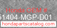 Honda 51404-MGP-D01 genuine part number image