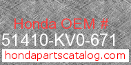 Honda 51410-KV0-671 genuine part number image