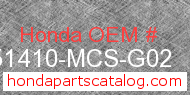 Honda 51410-MCS-G02 genuine part number image