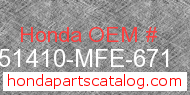 Honda 51410-MFE-671 genuine part number image