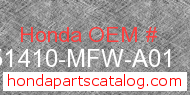 Honda 51410-MFW-A01 genuine part number image