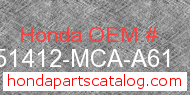 Honda 51412-MCA-A61 genuine part number image
