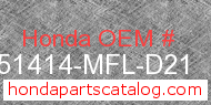 Honda 51414-MFL-D21 genuine part number image