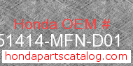 Honda 51414-MFN-D01 genuine part number image