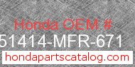 Honda 51414-MFR-671 genuine part number image