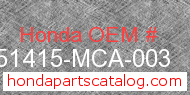 Honda 51415-MCA-003 genuine part number image