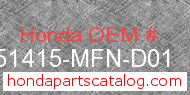 Honda 51415-MFN-D01 genuine part number image