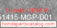 Honda 51415-MGP-D01 genuine part number image