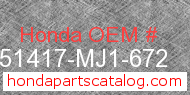 Honda 51417-MJ1-672 genuine part number image