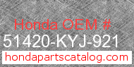Honda 51420-KYJ-921 genuine part number image