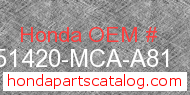 Honda 51420-MCA-A81 genuine part number image