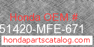Honda 51420-MFE-671 genuine part number image