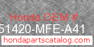 Honda 51420-MFE-A41 genuine part number image