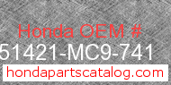 Honda 51421-MC9-741 genuine part number image