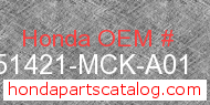 Honda 51421-MCK-A01 genuine part number image