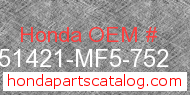 Honda 51421-MF5-752 genuine part number image