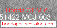 Honda 51422-MCJ-003 genuine part number image